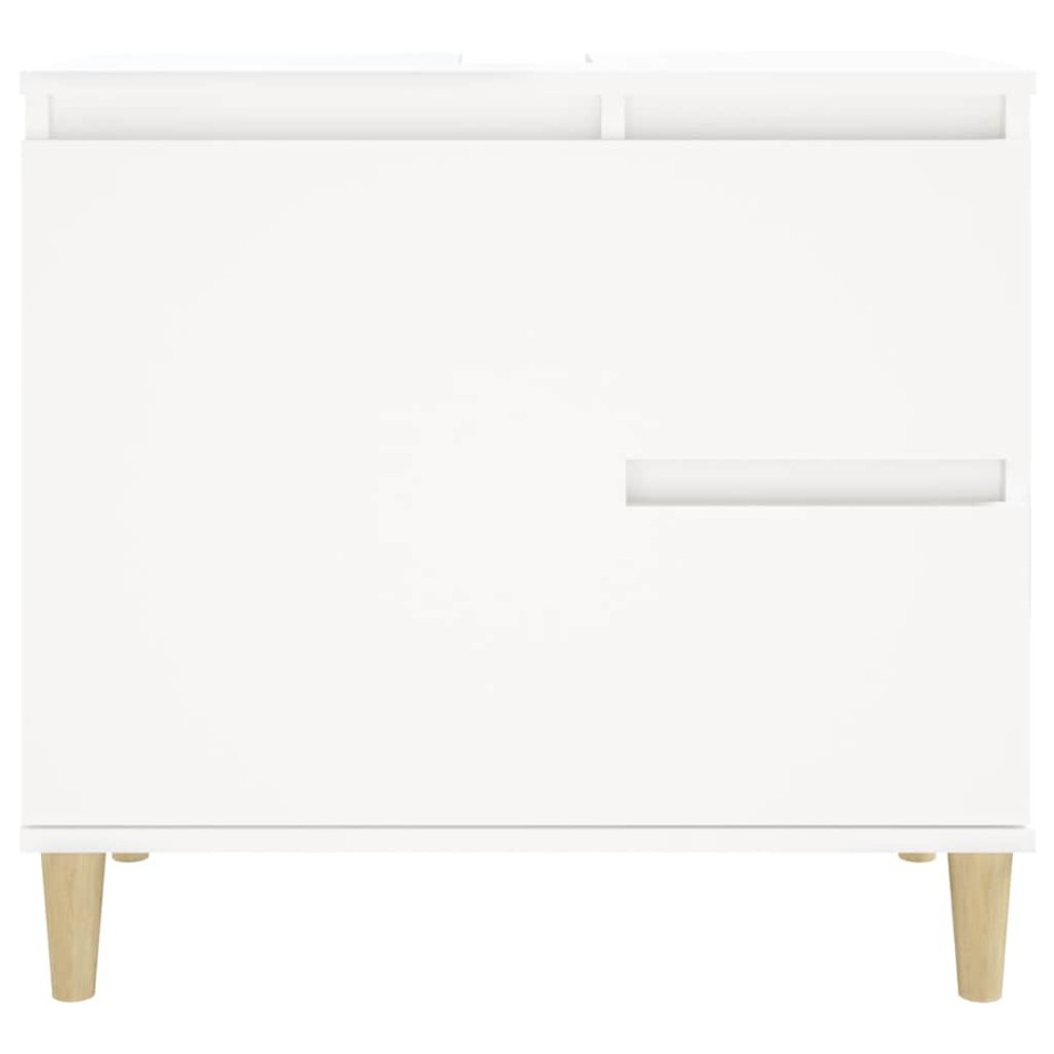 Armario de baño madera contrachapada blanco 65x33x60
