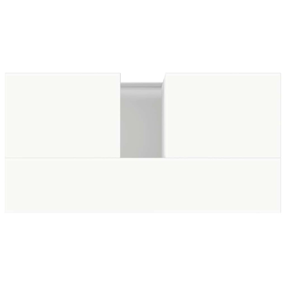 Armario de baño madera contrachapada blanco 65x33x60