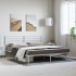 Estructura cama sin colchón con cabecero metal blanco