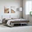 Estructura cama sin colchón con cabecero metal blanco 183x213cm