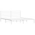 Estructura cama sin colchón con cabecero metal blanco