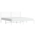 Estructura cama sin colchón con cabecero metal blanco