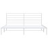 Estructura cama sin colchón con cabecero metal blanco