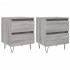 Mesita de noche 2 uds madera ingeniería gris Sonoma 40x35x50