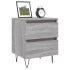 Mesita de noche 2 uds madera ingeniería gris Sonoma 40x35x50