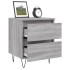 Mesita de noche 2 uds madera ingeniería gris Sonoma 40x35x50