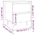 Mesita de noche 2 uds madera ingeniería gris Sonoma 40x35x50