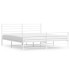 Estructura cama sin colchón con estribo metal blanco 193x203