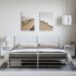 Estructura cama sin colchón con estribo metal blanco 193x203