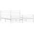 Estructura cama sin colchón con estribo metal blanco 193x203