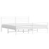 Estructura cama sin colchón con estribo metal blanco 193x203