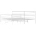 Estructura cama sin colchón con estribo metal blanco 193x203
