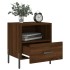 Mesita noche 2 uds madera ingeniería marrón roble 40x35x47,5