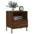 Mesita noche 2 uds madera ingeniería marrón roble 40x35x47,5