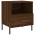 Mesita noche 2 uds madera ingeniería marrón roble 40x35x47,5