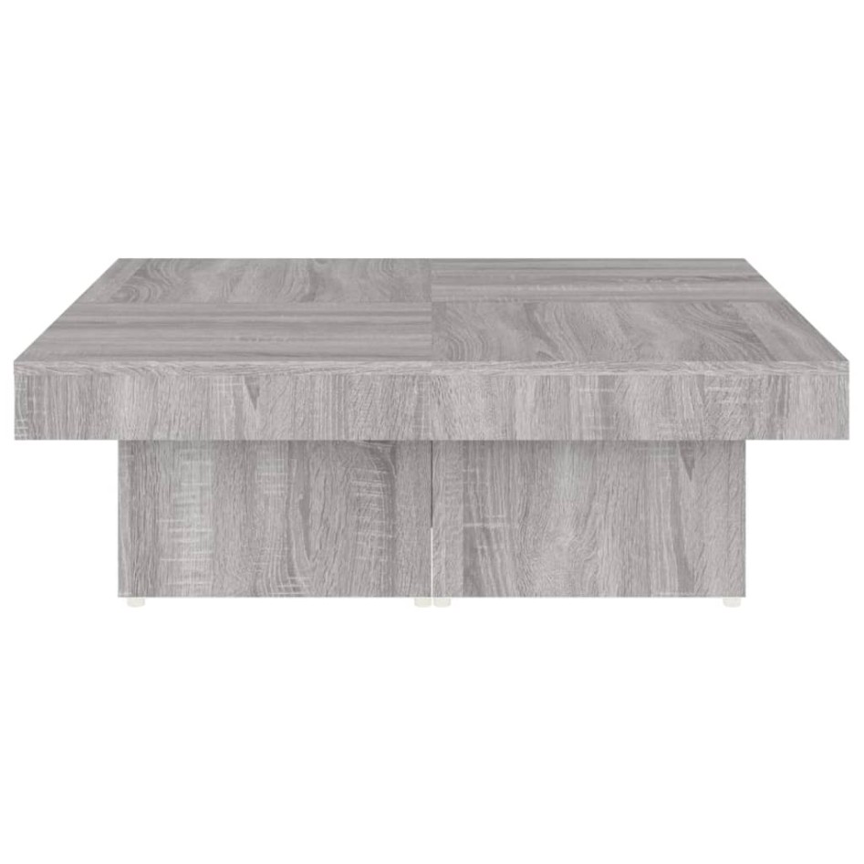 Mesa de centro madera contrachapada gris Sonoma 90x90x28