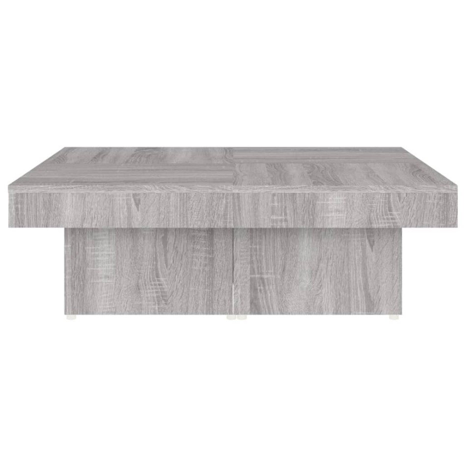 Mesa de centro madera contrachapada gris Sonoma 90x90x28