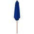 Sombrilla de jardín con palo de madera azul 270