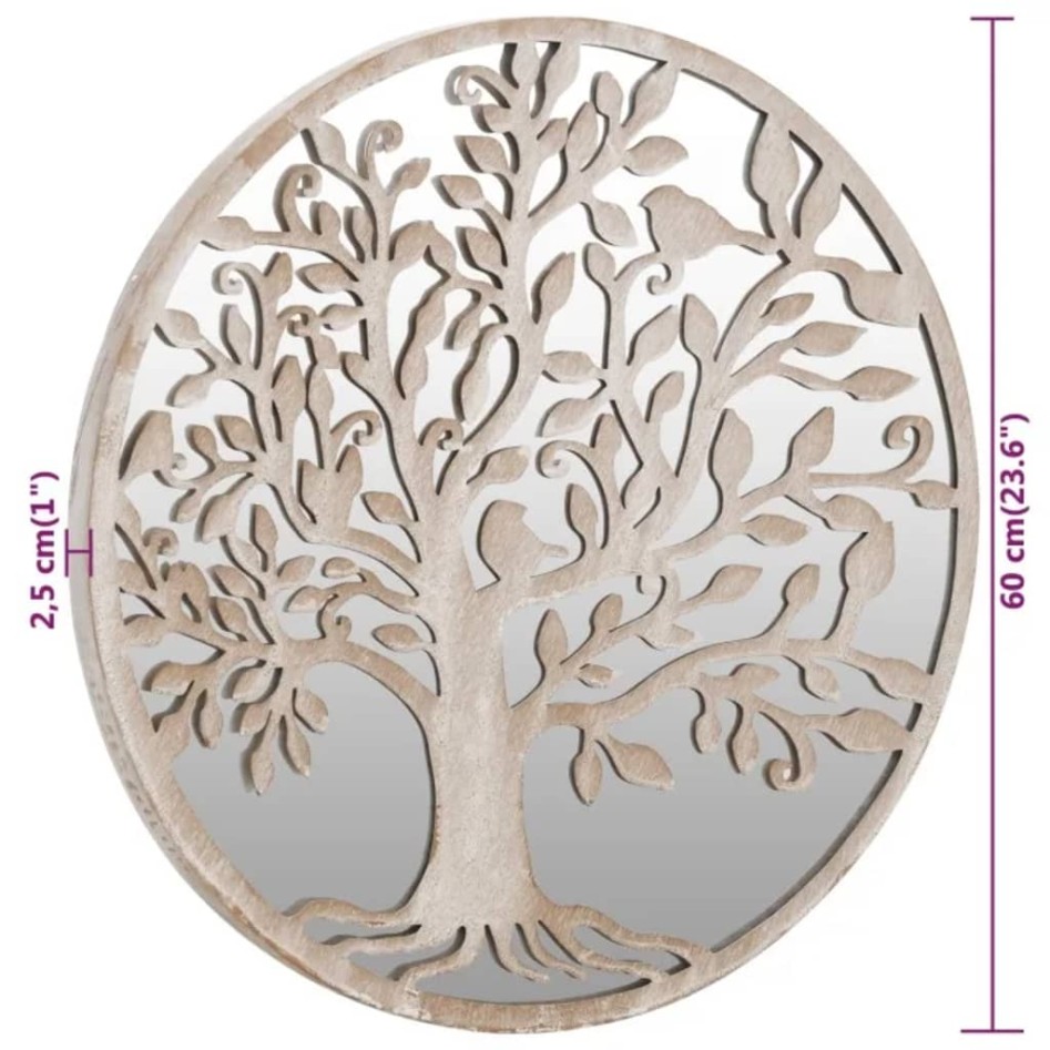 Espejo de jardín redondo hierro arena uso exterior 60x2,5