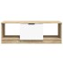 Mesa de centro madera de ingeniería blanco y roble 102x50x36