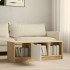 Mesa de centro madera de ingeniería blanco y roble 102x50x36