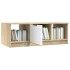 Mesa de centro madera de ingeniería blanco y roble 102x50x36