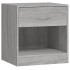 Mesitas de noche 2 unidades con cajón gris