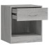 Mesitas de noche 2 unidades con cajón gris