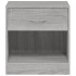 Mesitas de noche 2 unidades con cajón gris