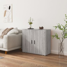 Aparador de madera contrachapada gris Sonoma 80x33x70