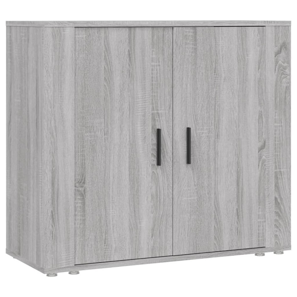 Aparador de madera contrachapada gris Sonoma 80x33x70