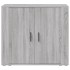Aparador de madera contrachapada gris Sonoma 80x33x70