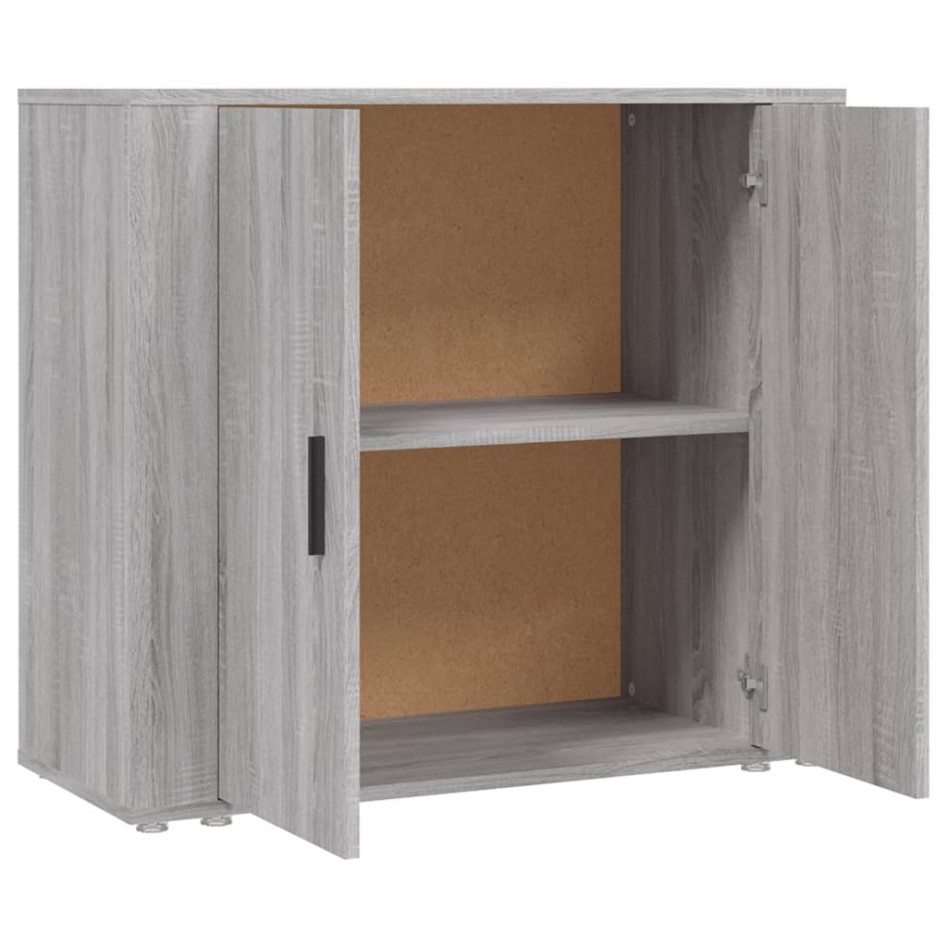 Aparador de madera contrachapada gris Sonoma 80x33x70