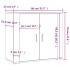 Aparador de madera contrachapada gris Sonoma 80x33x70