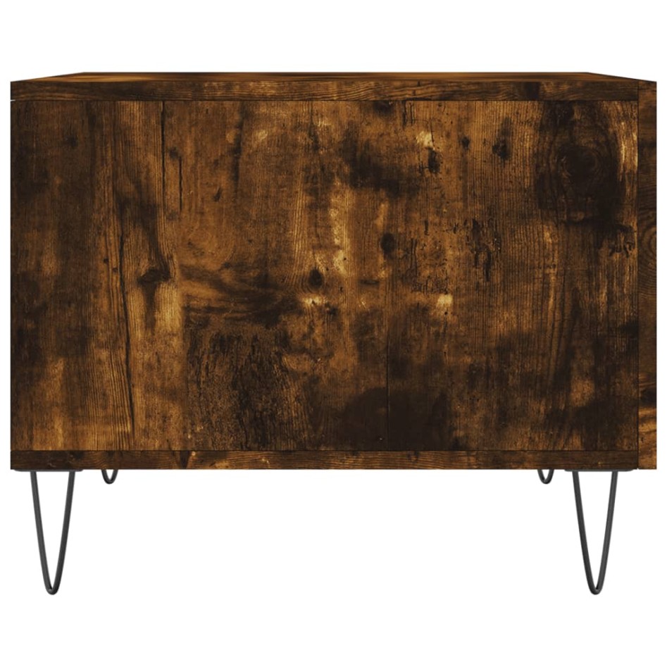 Mesa de centro 2 uds madera ingeniería roble ahumado