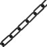 Cadena de advertencia plástico negro 100 m Ø6