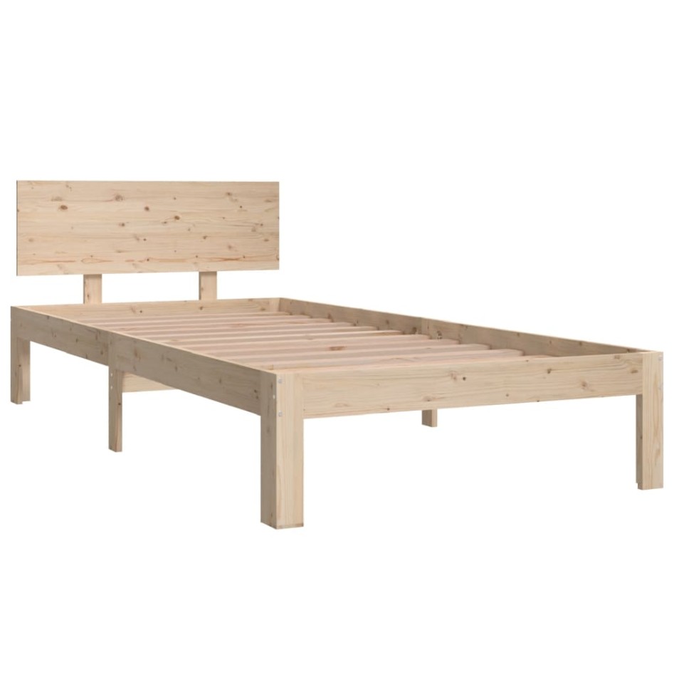 Estructura de cama sin colchón madera maciza de pino 90x200