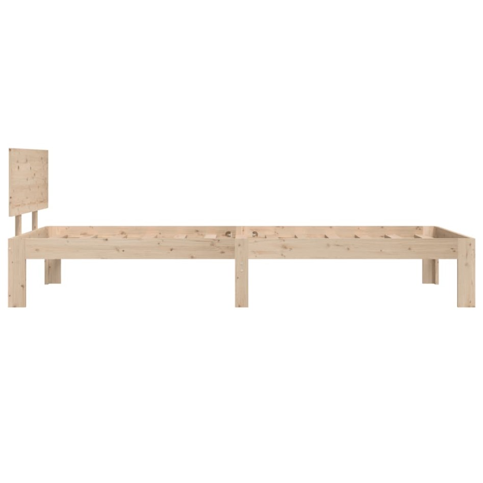 Estructura de cama sin colchón madera maciza de pino 90x200