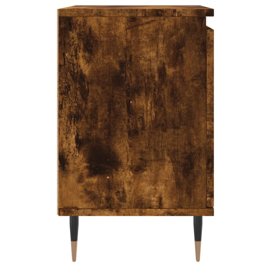 Mesitas de noche 2 uds madera ingeniería roble humo 40x30x50