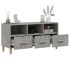 Mueble de TV madera de ingeniería gris hormigón 102x36x50