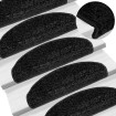 Alfombrillas de escalera 10 unidades negro 65x21x4 cm