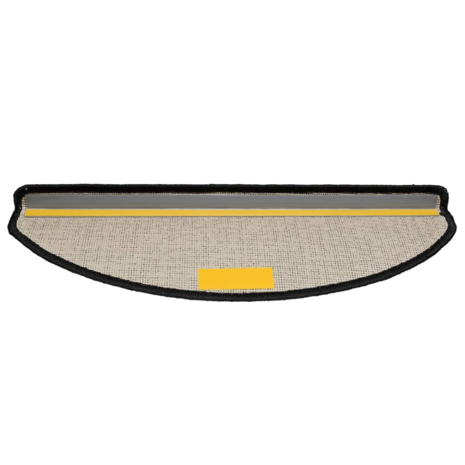 Alfombrillas de escalera 10 unidades negro 65x21x4