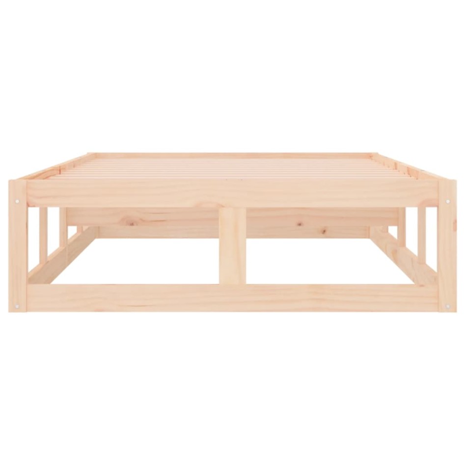Estructura de cama de madera maciza 100x200