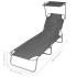 Tumbona plegable con respaldo ajustable