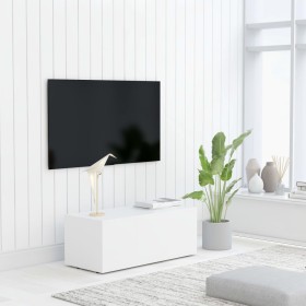 Mueble para TV madera contrachapada blanco 80x34x30