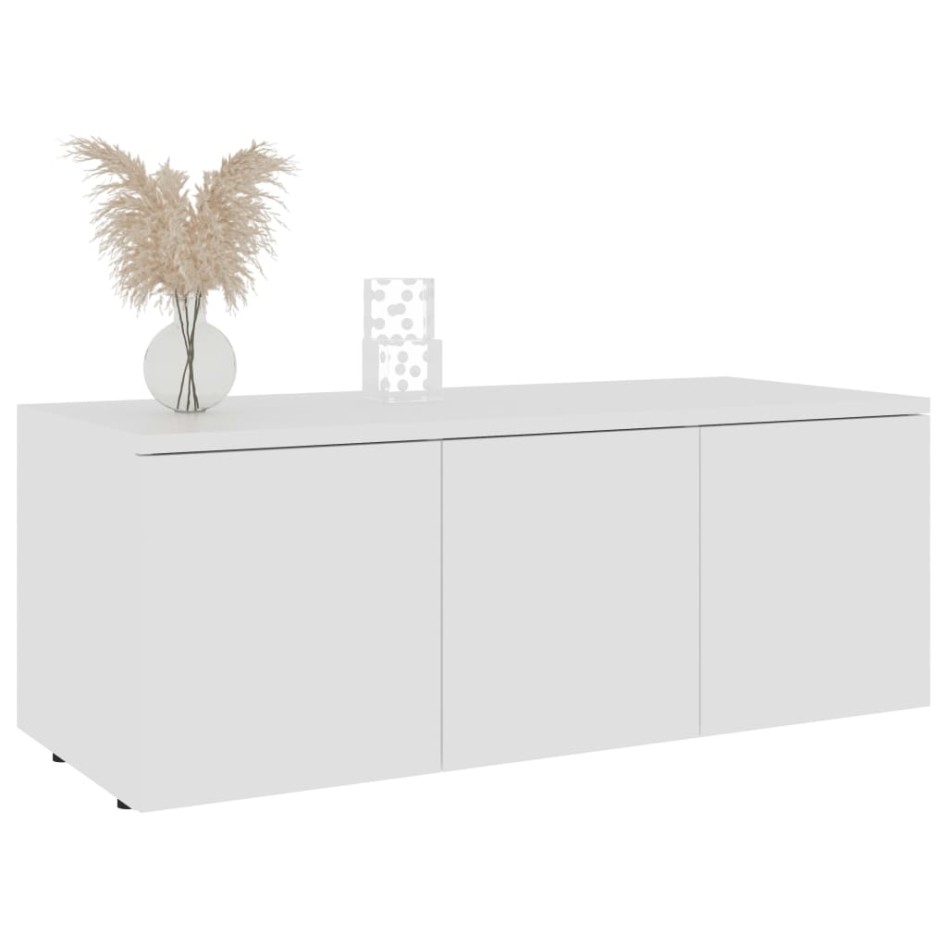 Mueble para TV madera contrachapada blanco 80x34x30