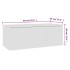 Mueble para TV madera contrachapada blanco 80x34x30