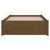 Estructura cama sin colchón madera maciza marrón miel 90x200