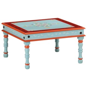 Mesa de centro madera maciza de mango azul pintada a
