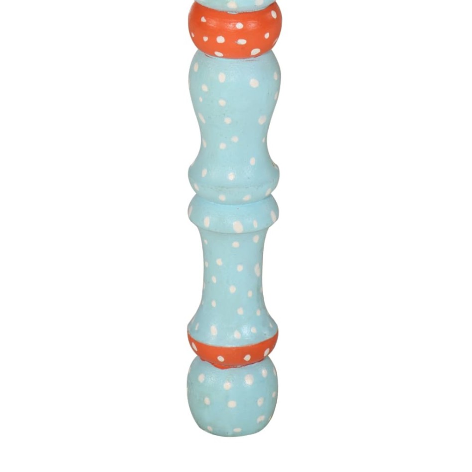 Mesa de centro madera maciza de mango azul pintada a